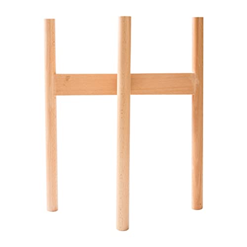 HANABASS Soporte para Macetas de Madera Estante Decorativo para Plantas de Interior y Exterior Diseño Moderno Resistente y Ecológico para Sala de Estar y Jardín Color Madera S