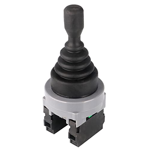 GUUZI Joystick Switch Controller 2 Posizioni 2NO Momentary Type 150V/250V/380V 30mm Montaggio a Pannello con Ritorno a Molla Monolever Joystick Switch Momentaneo Joy Stick, Nero