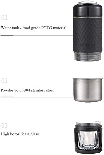 AYDQC Cafetera portátil, máquina de café Espresso Manual Compatible con cápsula de café molida para el hogar de Oficina… - Imagen 4