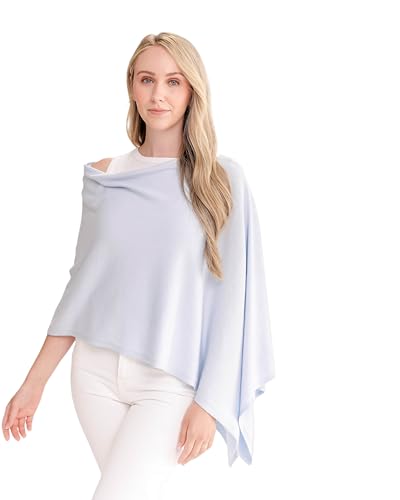 Caroline Grace Cashmere Blend Poncho by Alashan Lightweight & Super Soft - 95% Cotton 5% Cashmere - Great Gift Item3