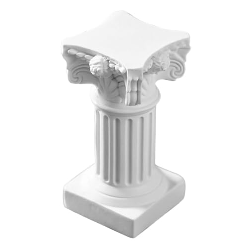 ULTECHNOVO Miniature Roman Column Candle Holder Elegant Resin Pillar for Home Office Events Safe and Reusable Tea Light Holder for Living and Dining Table Decorations