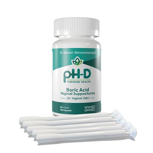 Image of pH-D Feminine Health Support - Boric Acid Starter Bundle - pH-D Boric Acid Vaginal Suppositories 24 Count and 5 Vaginal Suppository Applicators