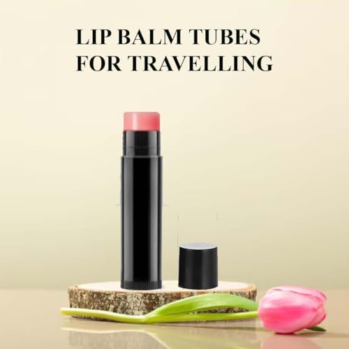 Image of 5Pc Empty Refillable Black Lip Chapstick Lipgloss Tube Container Lipstick Stick Lip Gloss Jar Tubes DIY Lip Gloss & Beauty Samples for Lipstick Kajal Lip Care Cosmetics Travel