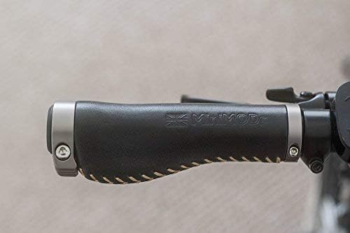 London Craftwork Italian Leather Ergonomic Brompton Grips for S Type Handlebar Black Mini-STR-L-BL