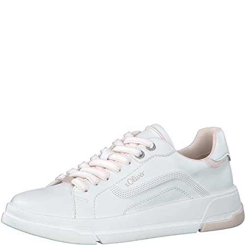 s.Oliver Damen 5-5-23626-30 Sneaker, Wht Soft Rose, 40 EU