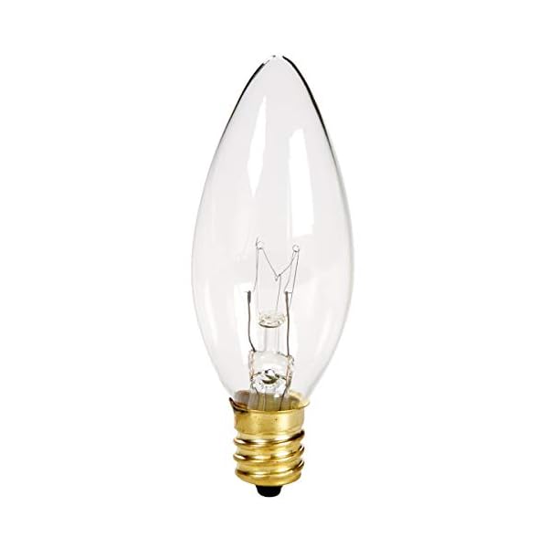 - 12 Crystal Clear Torpedo Tip Candelabra Replacement Bulbs - Great for Electric Window Candle Lamps - 7W - 120 Volts… – Bild 5