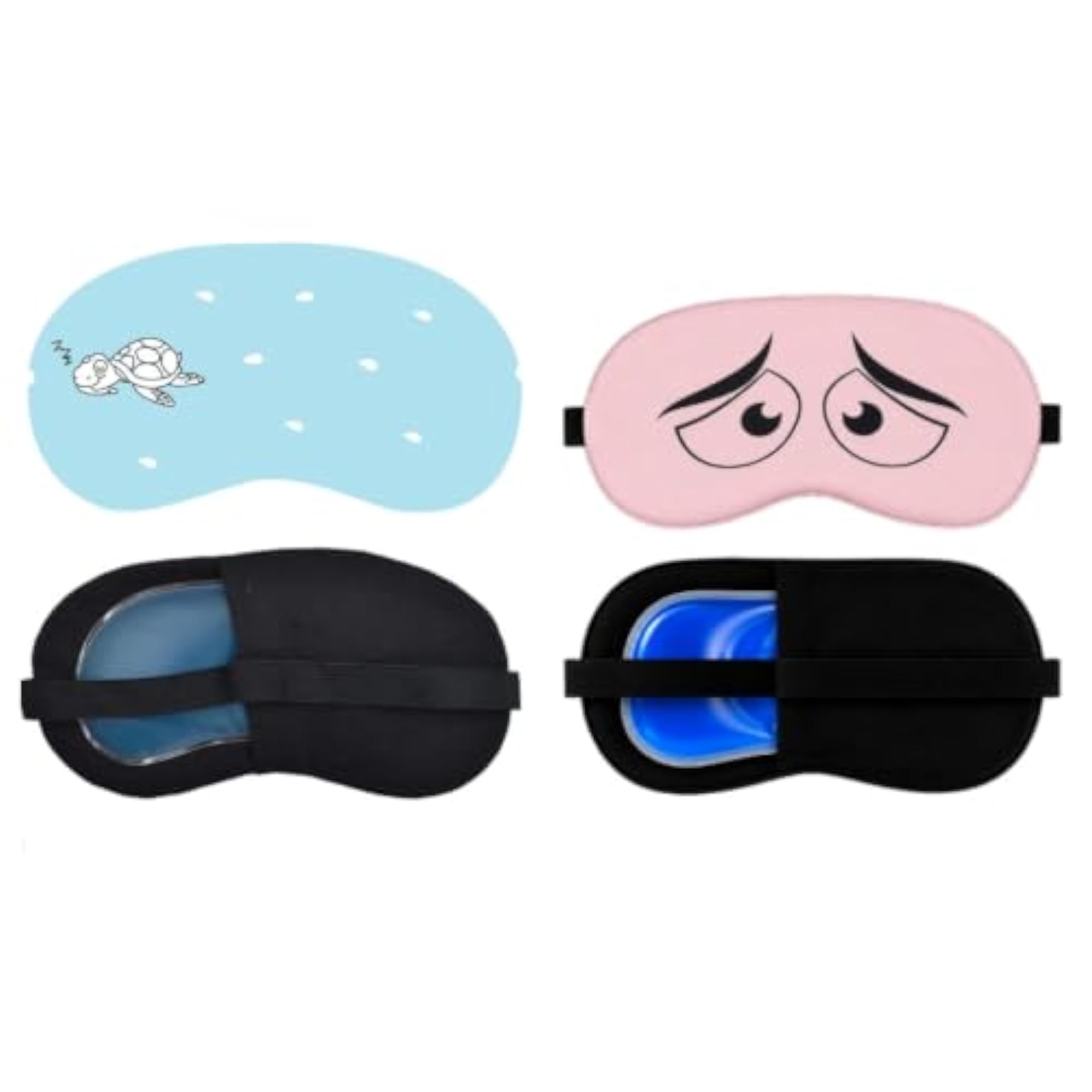 Pack of 2 Soft Blindfold Sleeping Masks for Night Sleep