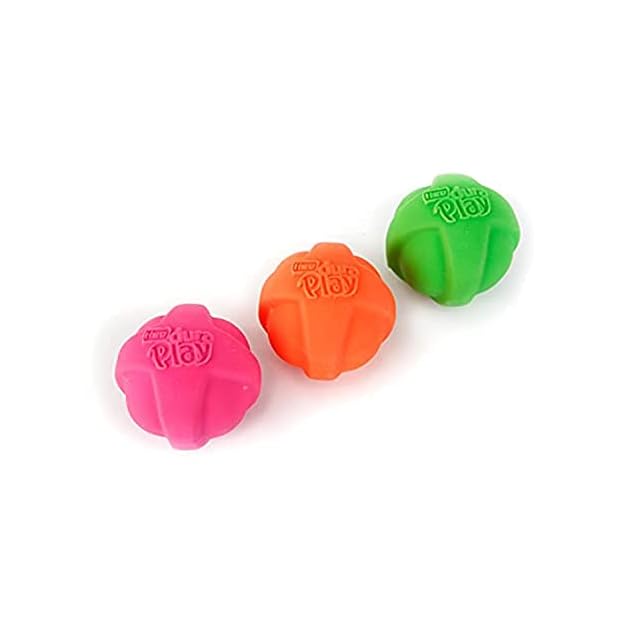 Hartz Dura Play Bacon Scented Squeak Ball Dog Toy for Small Breeds, 3