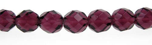 4Mm (102) Amethyst, Czech Fire Polished Round Faceted Glass Beads, 16 Inch Strand #TOP3