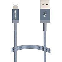 Amazon Basics Cavo di ricarica USB-A a Lightning, certificato MFi, in nylon intrecciato, per iPhone...