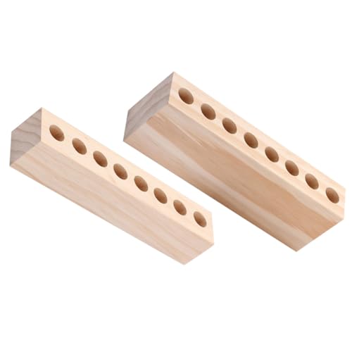 KICHOUSE Présentoir à Rouges à Lèvres en Bois 2pcs Structure Robuste et Forme Simple pour Rangement Maquillage sur Bureau