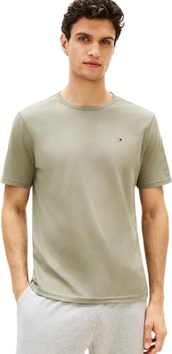 Tommy Hilfiger Herren S/S T-Shirt, Schwarz (Marineblau/Utility Sage/Weiß), M 6