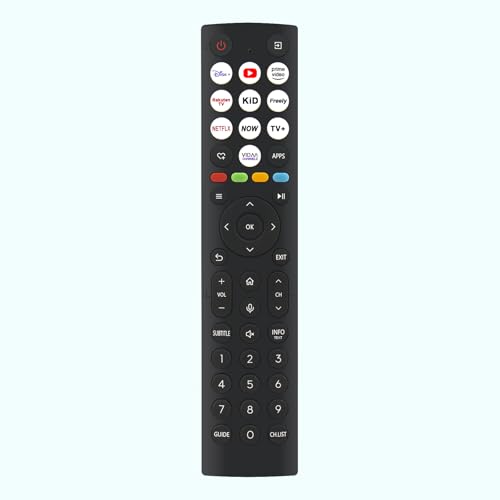 Mando a distancia de voz de repuesto ERF2AB36 Sub ERF2AA36, apto para Hisense TV 55A85NTUK 85E7NQTUK 100E7NQTUK 43A6NTUK 50A6NTUK 55A6NTUK 58A6NTUK 65A6NTUK 75A6NTUK 85A6NTUK 85A6NTUK 5E7NQ. TUK PRO
