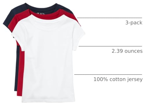 Image of The Children's Place Girls Basic Short Sleeve Layering Tee