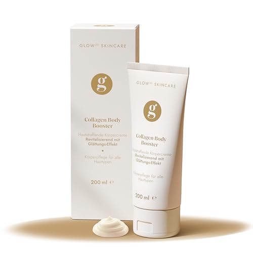 Glow25® Body Booster Creme [200 ml] | Kollagen Creme | mit Hyaluronsäure und Capsaicin | Körper Lotion