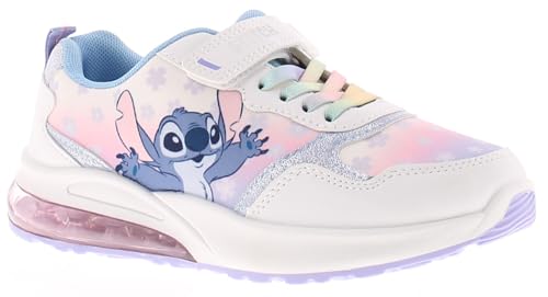 Stitch Sobat Lights - Zapatillas de correr para niñas, White, 31 EU
