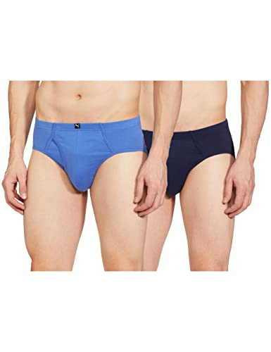 [Apply Coupon] Puma Men's Cotton Briefs (Pack of 2) (93210402_Peacoat Star Sapphire_M)