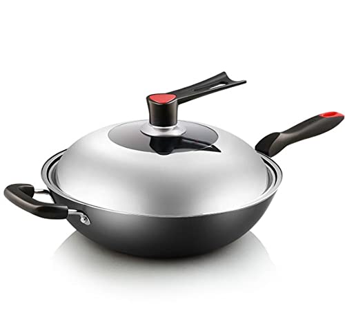 Wok de hierro fundido de 12.5 pulgadas con tapa miniatura 2