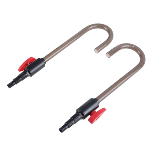 HUANGANG Aquarium Water Changer Hook Shaped Pipe Manual Tools for Tanks Water Exchange Tool Hook Shaped Prevents Backflow