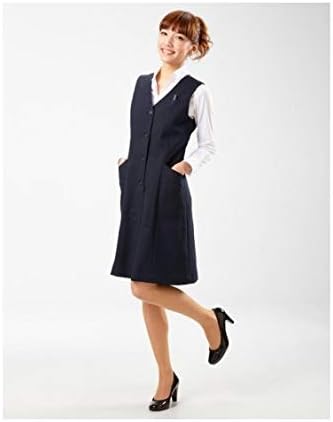 Amazon Nissen ニッセン レディーススーツ 事務服 ベストスーツ 洗える防汚加工ワンピース 丈95cm B 紺 9 事務服 オフィス制服 通販