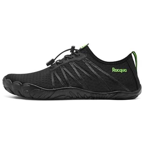 Racqua Water Shoes Lightweight Quick-Dry Swim Shoes Breathable Aqua Shoes Beach Hiking Outdoor for Men Women Black 12 Women/11 Men Cover