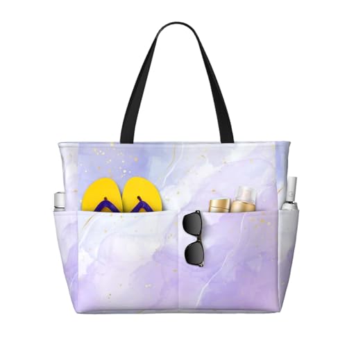 Sac fourre-tout marbre violet pour transporter toutes vos affaires