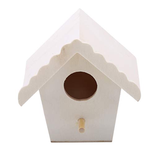 Flybloom Creative Wooden Birdhouse Bird Nest Decoration Garden Yard Decoration Supplies,Style 3