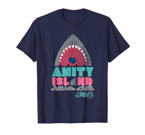 Image of Jaws Amity Island Swim Club Shark Art T-Shirt