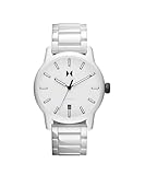 MVMT Classic II Men's 3 Hand Quartz Watch, Ceramic Link Bracelet Water Resistant up to 3ATM/30 Meters - Everyday Sport Wear for Him - 44mm