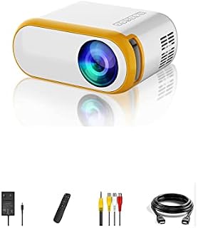 SOTEFE Mini Projector Portable - LED Video Projector 1080P Full HD Compatible avec TV-Stick iPhone Samsung, Huawei Smartphone TV-Box,HDMI,USB,TF Card,AV Audio Home Projector Office Theater Movie