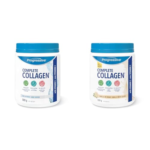 Complete Collagen Protein Powder Supplement - Unflavoured, 500 g | Non-GMO, antiobiotic-free, hormone-free & Complete Collagen Vanilla Ice Cream