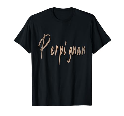 Perpignan Francia Diseño Elegante Vintage Camiseta