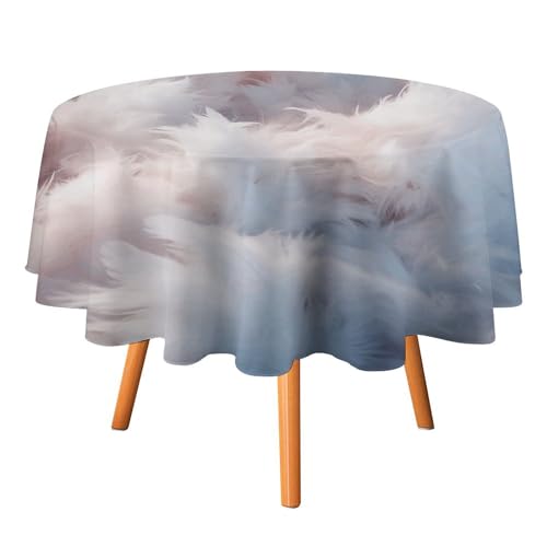 Nappe ronde anti-tache lavable de 152 cm pour protéger une table de cuisine avec élégance - 8