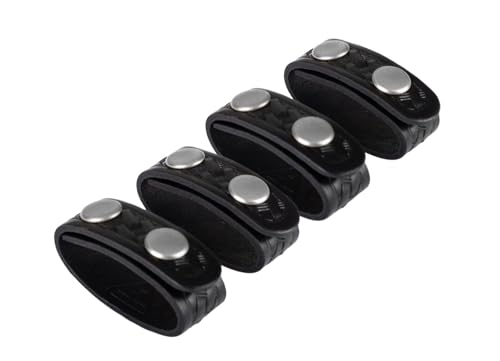 RYNO GEAR Protetores de cinto de couro para cinto de serviço de 5 cm com encaixe duplo, prendedores