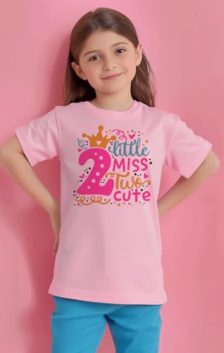 Toddler Girls 2nd Birthday Shirt Outfit for Girls Cute Two Years Old Birthday Gift2