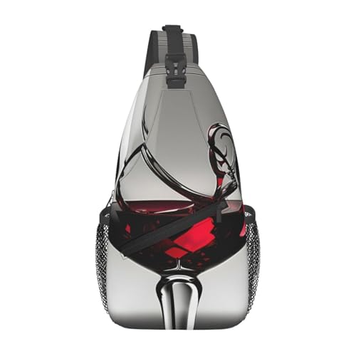 Wine Glass Stylish Men'S Messenger Bag - Durable Polyester, Huge Capacity & Adjustable Strap