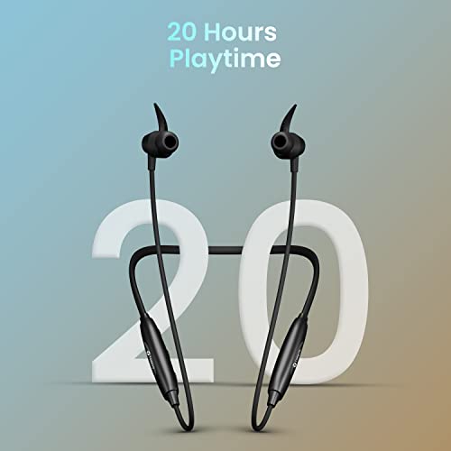 Image of Toreto Alpha Lite (TOR 230) in Ear Bluetooth Neckband with Dedicated Gaming Ultra-Low Latency Mode | Type C Fast Charge | 30 Hours Playtime | Clear Sound | Water & Dust Resistant (Black)