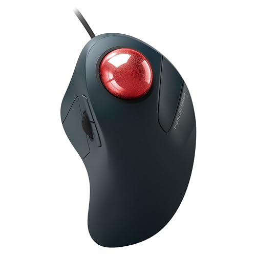 PORLEI Wired Trackball Mouse for Large Hands, Ergonomic Design Reduces Wrist & Muscle Strain,...