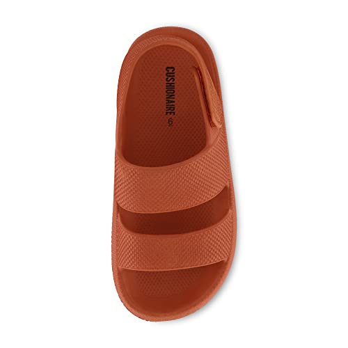 Cushionaire Women's Fuji Sandal With Adjustable Strap And +Comfort, Orange 10 #TOP4