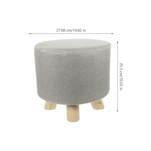 Taburete pequeño de madera PRETYZOOM y asiento minimalista para sala de estar 3