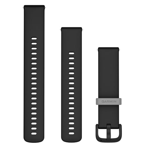 Bracelet montre Garmin Quick Release silicone ajustable 20mm noir universel