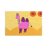 Nos sets de table imprimés camel dans le désert de dessin animé sont fabriqués à partir de tissu polyester épais, ce qui les rend durables, infroissables et très résistants à la chaleur, bloquant efficacement les températures élevées et offrant une protection complète pour les meubles et les tables. Leur qualité est digne de confiance.