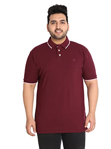 Image of CHKOKKO Men's Pluse Size Polo Cotton Regular Fit Half Sleeves T-Shirt