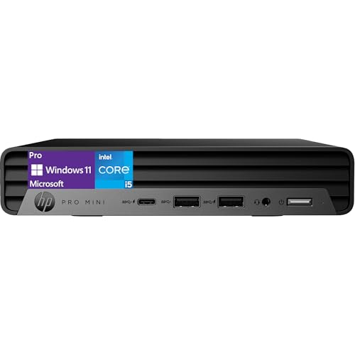 HP Pro Mini 400 G9 Business Desktop Intel 14 Core i5-13500T, (Beats Intel i7-12700T), 16GB RAM, 512GB NVMe, WiFi 6 + BT, RJ-45, 2X DP Port, HDMI, Wired Keyboard & Mouse, Win 11 Pro