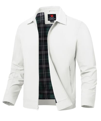 TBMPOY Men's Bomber Jackets Windproof Lightweight Track Jacket Windbreaker Golf Causal Outdoor Sportswear Coat