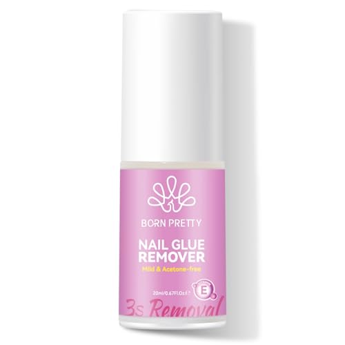 Born Pretty Dissolvant pour colle à ongles pour faux ongles 20 ml, spray dissolvant rapide pour colle à ongles 5s pour retirer la colle des faux ongles, sans...