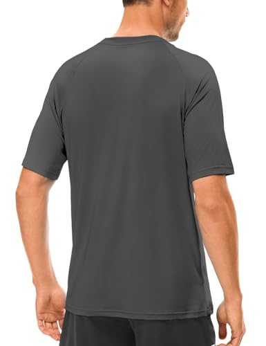 Rash Guard for Men UPF 50+ UV Sun Protection Swim Shirts Short Sleeve Quick Dry Lightweight Fishing Running Water Shirts2