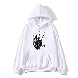 ✿【GÖTTIN KLEIDEN】Unisex Großbuchstaben Druck Pullover lockeres Casuales Hoodie Hiphop Street Fashion Oversize Sweatshirt für Männer Frauen Jugendlichen Pullover Damen Bauchfrei Teenager Mädchen Streifen Baseball Hoodie Gestreift Pulli Kapuzen Sweatshirt Kapuzenpullover Kurz Crop Tops Oberteile Shirt