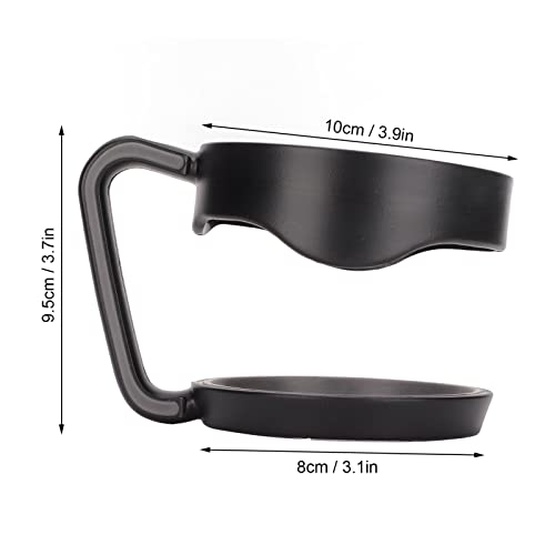 Tumbler Cup Handle, Silicone + Rubber Travel Mug Holder 2 Circle Non Slip for Car Cup Tumbler Travel Mug Holders 30Oz (black) - Image 2