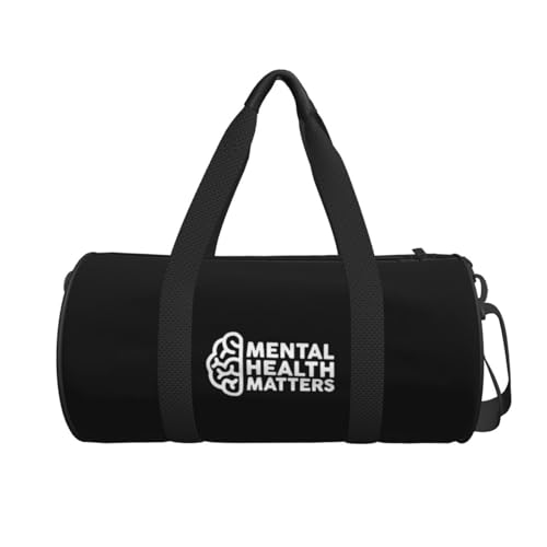 Mental Health Matters Convertible Garment Bag with Shoulder Strap, Carry on Garment Duffel Bag for Men Women - Rolling Foldable for Travel Luggage Bags (Black)2